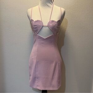 Pink Heart Embellished Dress